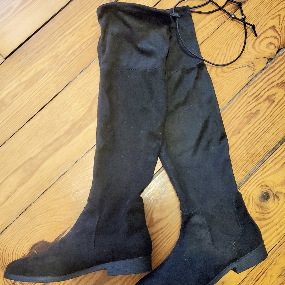 Rampage knee/thigh high upside boot